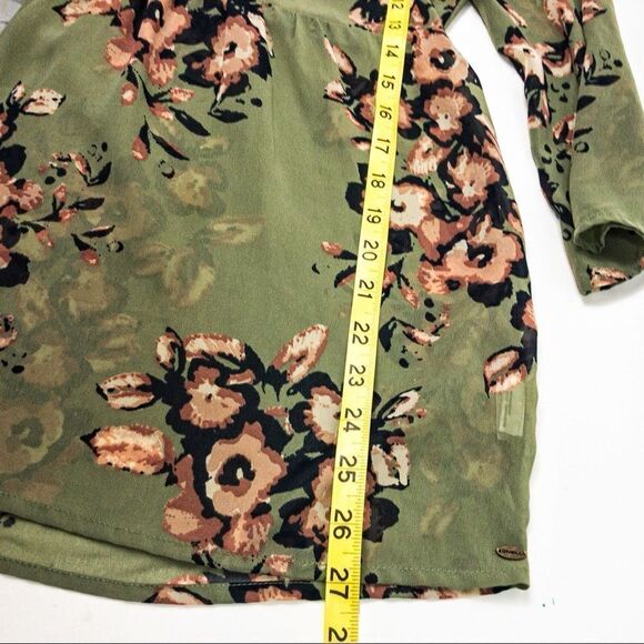 O’Neill Green Floral Sheer Top Sz M - Picture 11 of 11